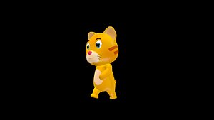 Cartoon Cat Animated 3D model