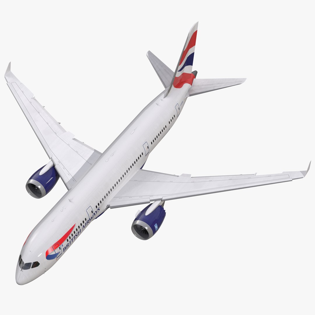 Boeing 787-3 British Airways Rigged 3D Model 3D model preview