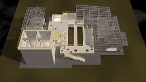 3D Industrial factory building 26i17