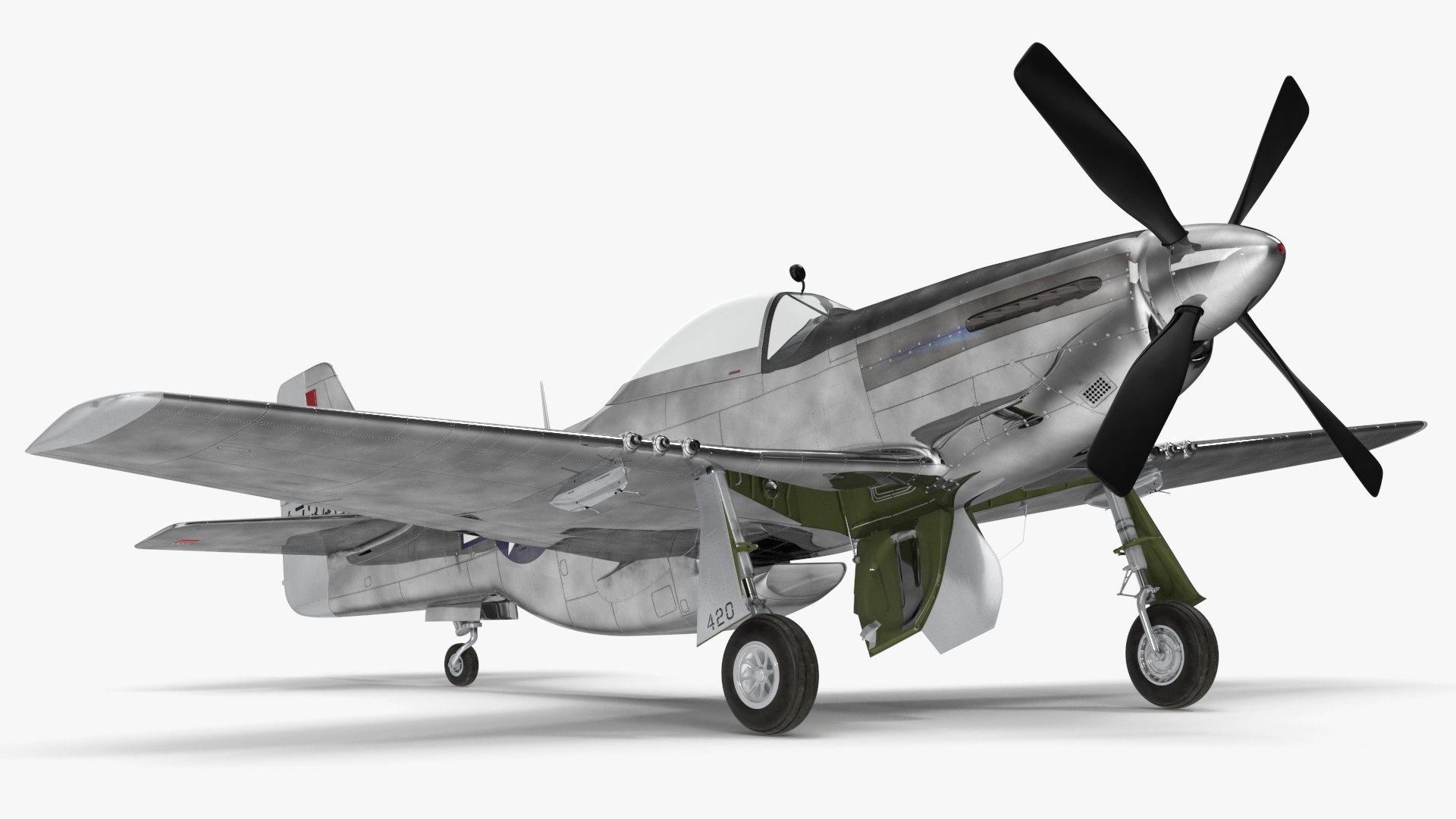 North American P-51 3D model preview