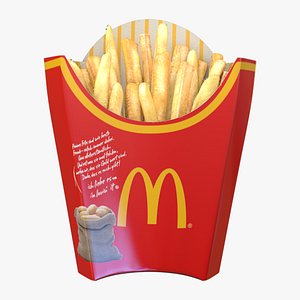 3D french fry box model