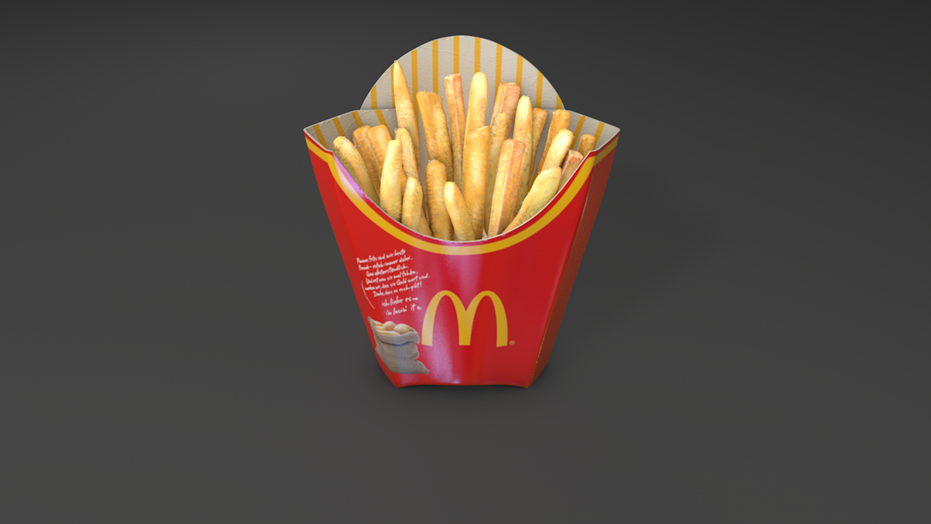 3D French Fry Box Model - TurboSquid 1334884