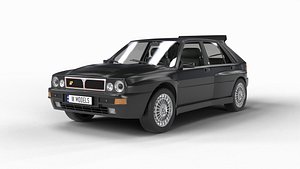 3D model Lancia Delta HF Integrale Evoluzione 1 HQ interior 3d model