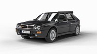 Lancia Delta HF Integrale Evoluzione 1 HQ interior 3d model