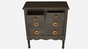 3D Model Nightstand from the 50th of the soviet style 3D model 3D model