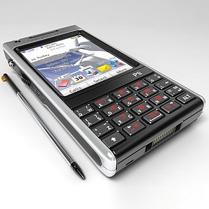 sony ericsson p1i mobile phone 3d model