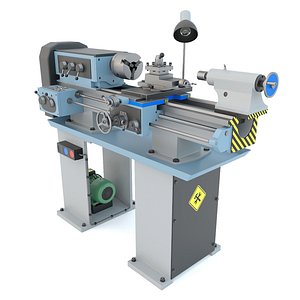 3D model TV4 Lathe machine - Industrial machine tool Gray