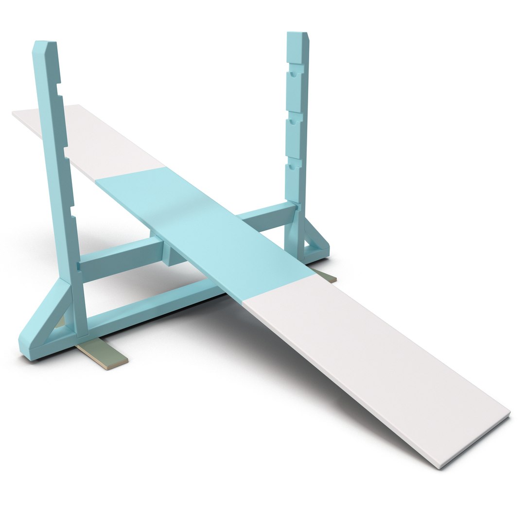 dog agility teeter totter 3d model