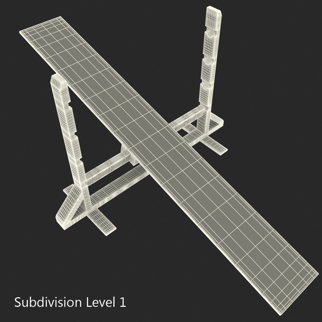 dog agility teeter totter 3d model