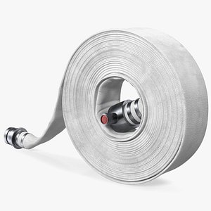 Rolled Up Fire Hose White 3D