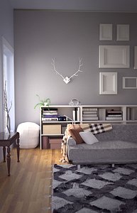 modern fall interior design 3D model
