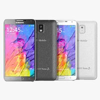Samsung Galaxy Note 3 3D Models Set