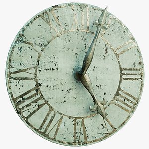 Antique Tower Clock White - PBR
