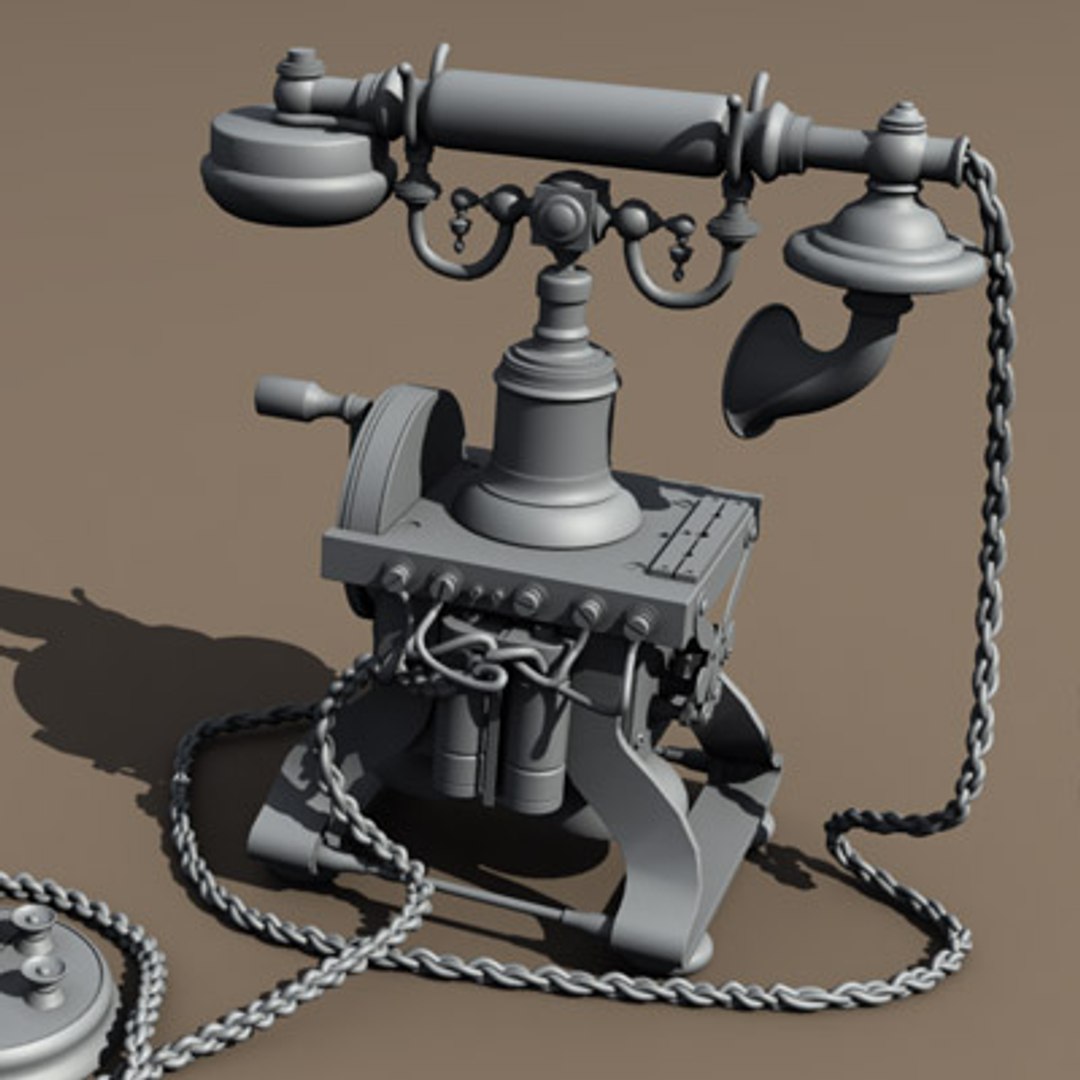 Antique Telephone 3d Model