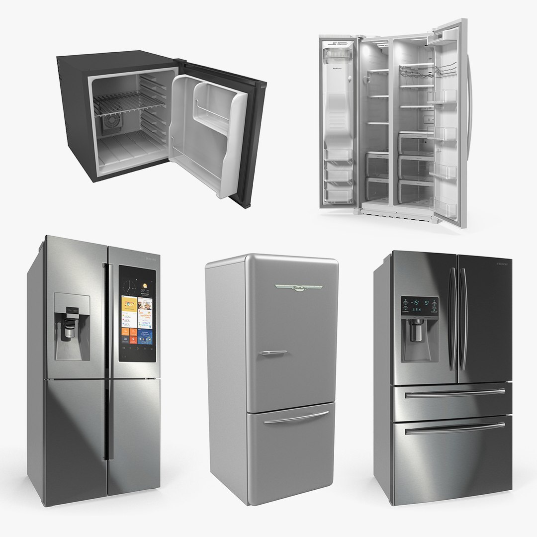 Refrigerators Collection 2 3D model preview