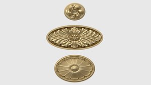set oval rosettes model