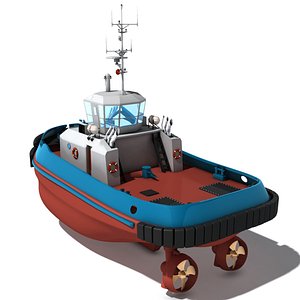 tug boat 3d model