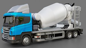 3D Scania P440 Concrete Truck 2013