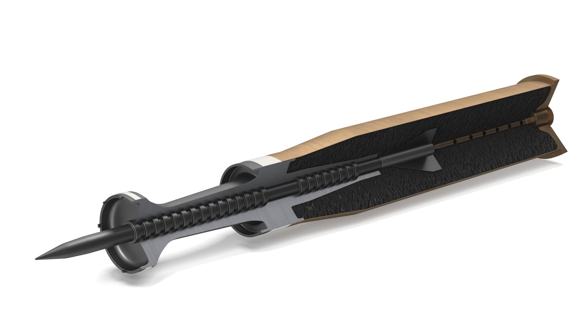 Kinetic Action Projectile In Section 3D - TurboSquid 2224922