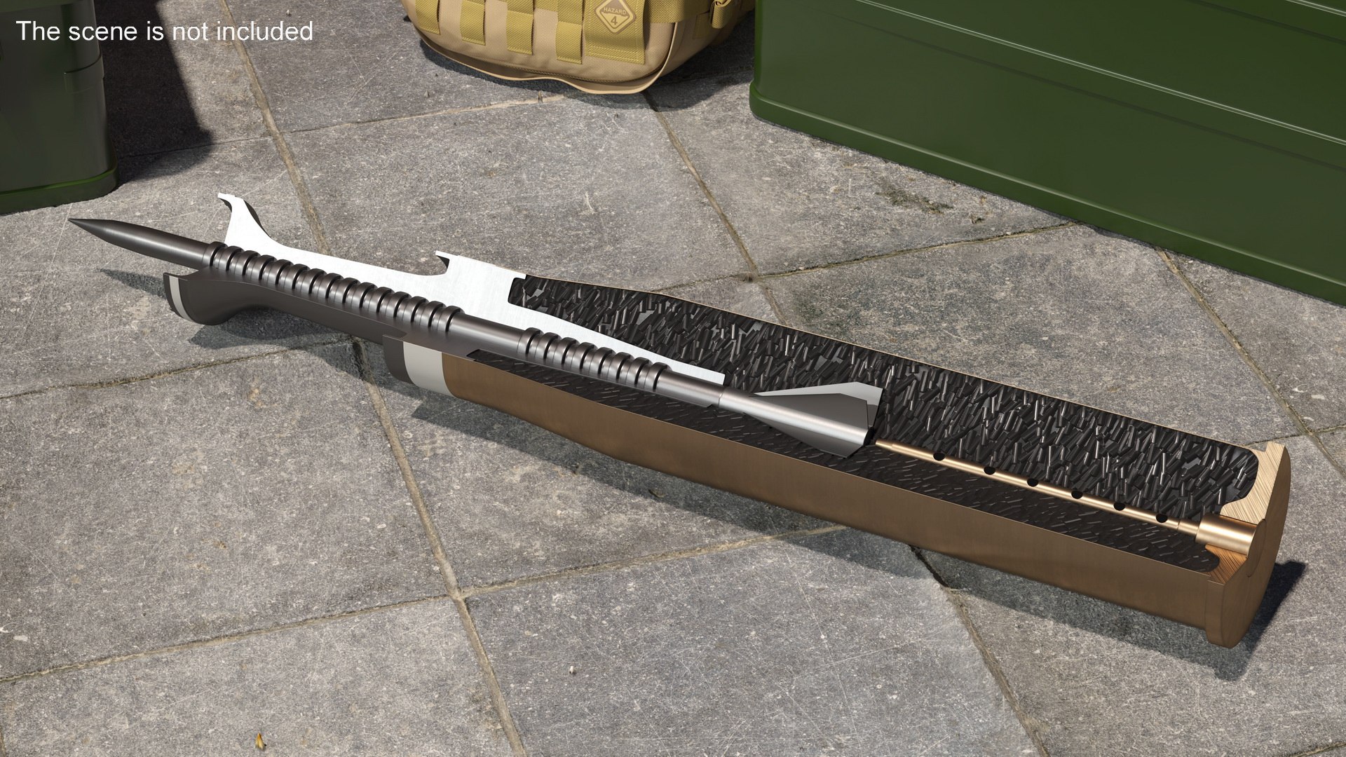 Kinetic Action Projectile In Section 3D - TurboSquid 2224922