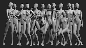 3D female mesh - 14