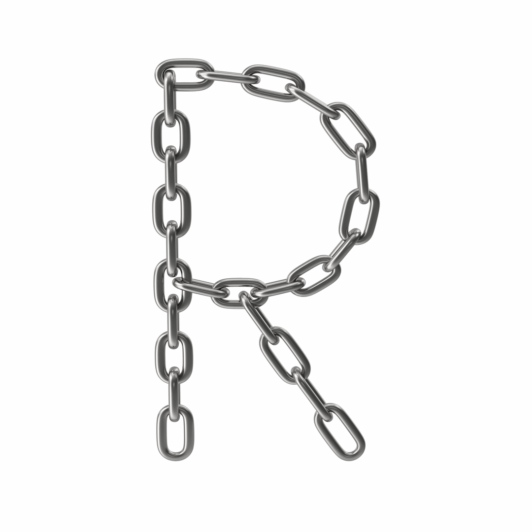 3D Chain Letter R Model TurboSquid 2024690