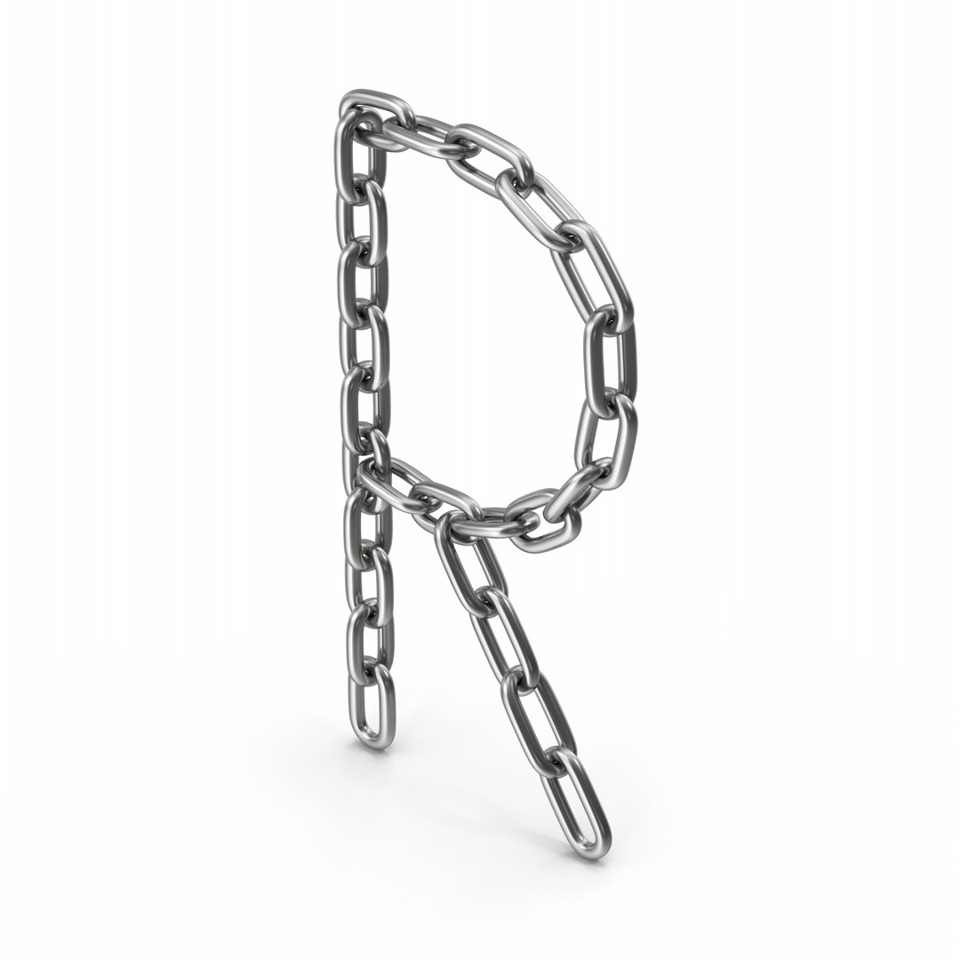 3D Chain Letter R Model TurboSquid 2024690