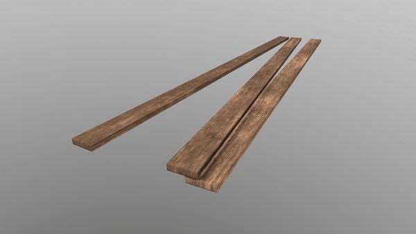 Low Poly Wooden Planks 2 3D model