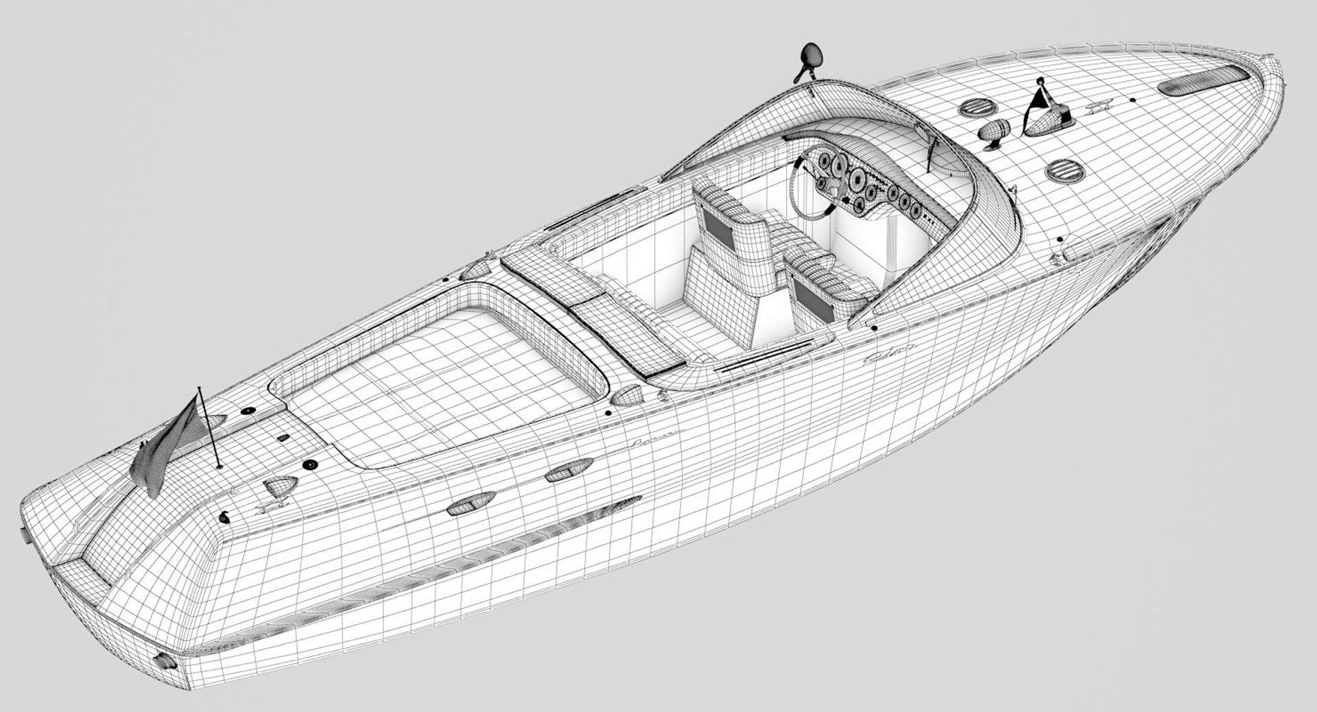 Riva Aquarama Motorboat 3d Model