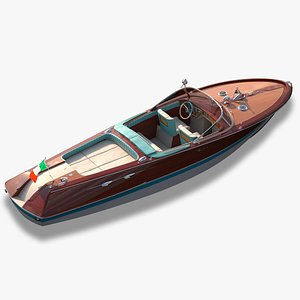 riva aquarama motorboat 3d model
