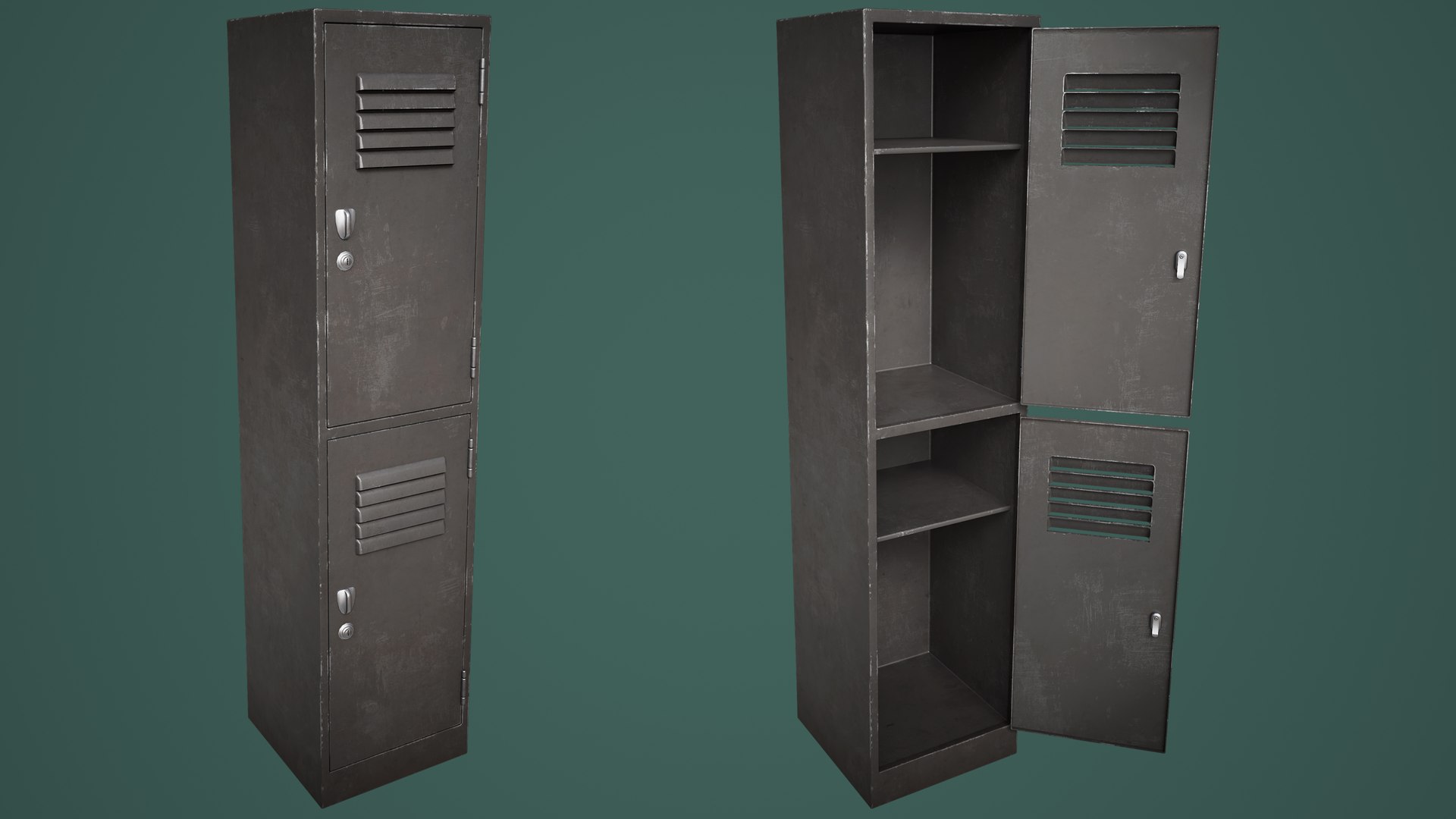 3D Model School Gym Locker Half - TurboSquid 2079828