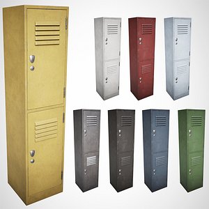 3D model School Gym Locker Half