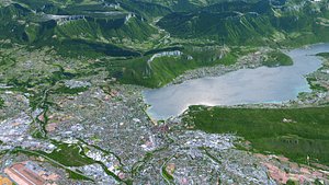 3D Annecy 3d city France model