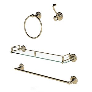 Devon & Devon Old Navy classic bathroom accessories towel ring holder hook glass shelf