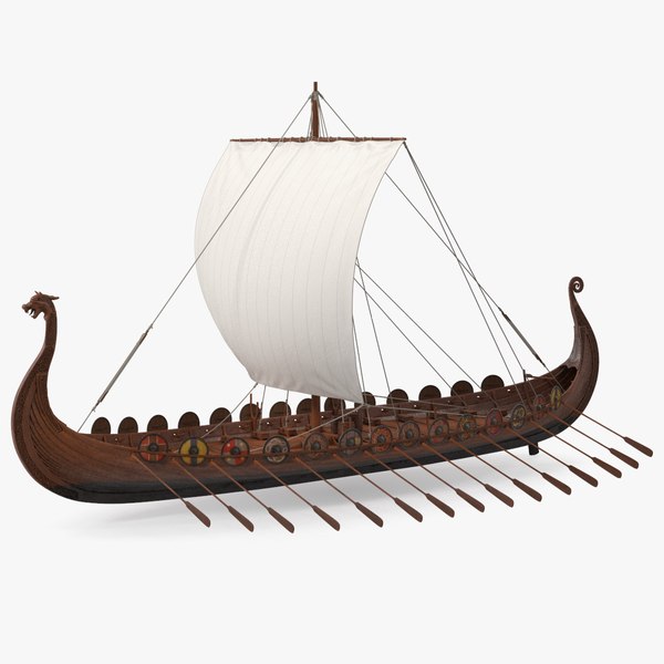 Viking Drakkar Sail Raised model