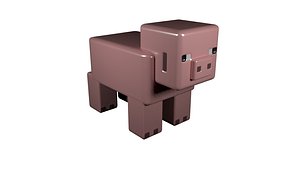 pig minecraft 3D model