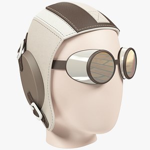 Pilot Helmet and Goggles