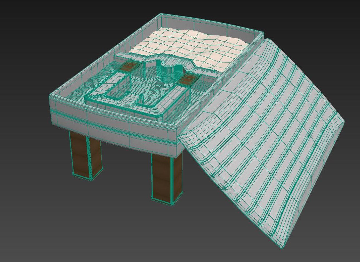 3d play water sand natural model