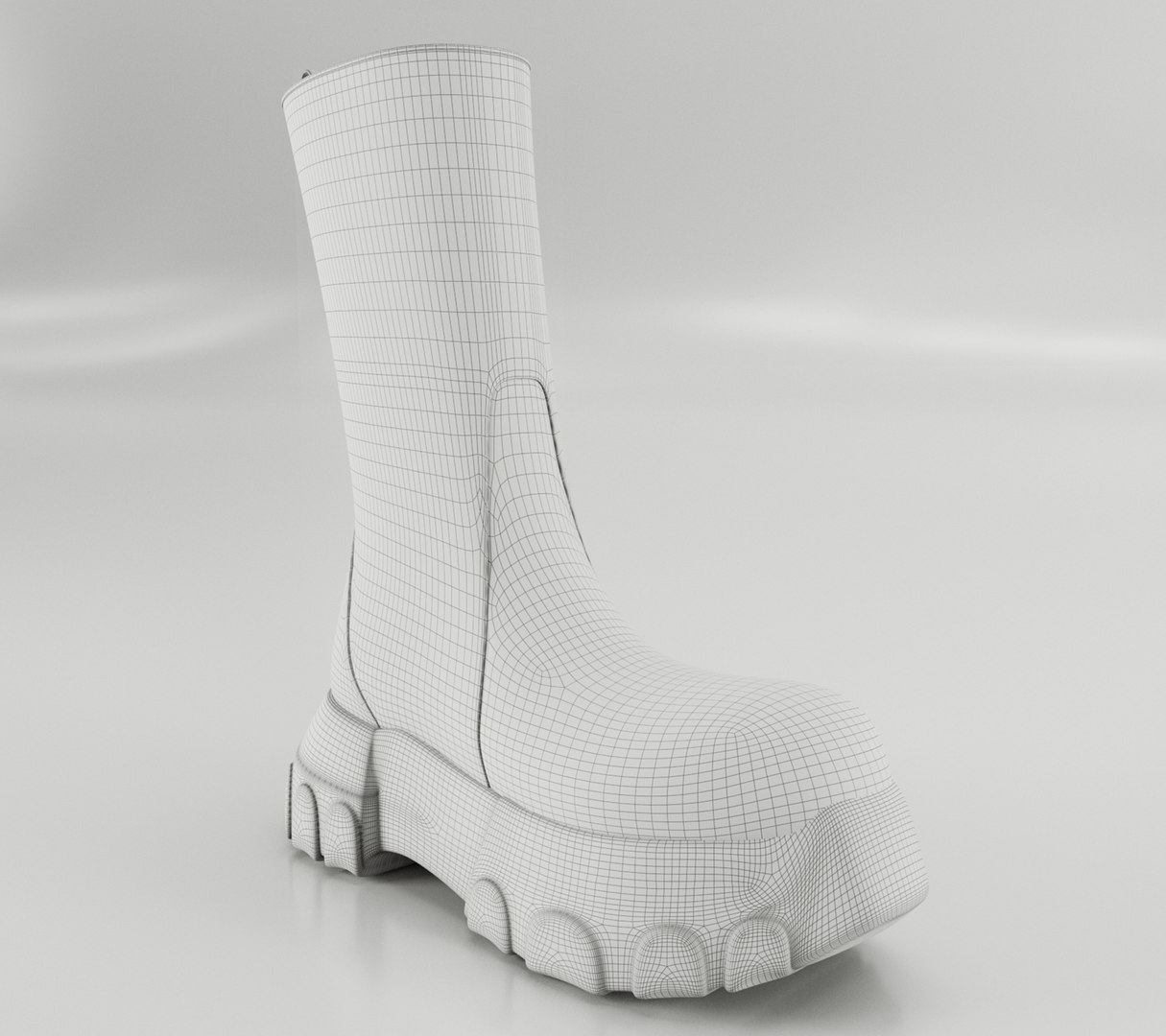 3D model Boots Rick Owens Polished Black - TurboSquid 2149785