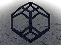 Wireframe Shape Tetradecahedron