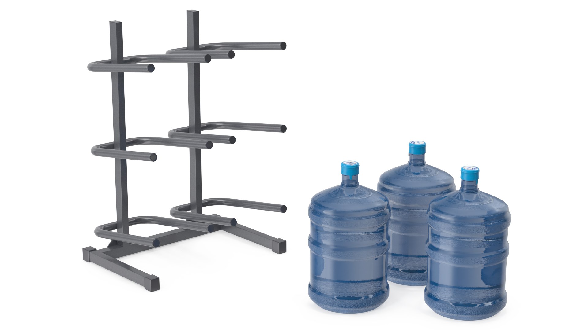 3D Water Cooler Jug Rack for 6 Bottles Gray https://p.turbosquid.com/ts-thumb/sa/qbB0u4/4U/watercoolerjugrackfor6bottlesgrayvray3dmodel011/jpg/1685605812/1920x1080/fit_q87/cdeda285de59349df706ee56cdd40a09d5d1fc9a/watercoolerjugrackfor6bottlesgrayvray3dmodel011.jpg