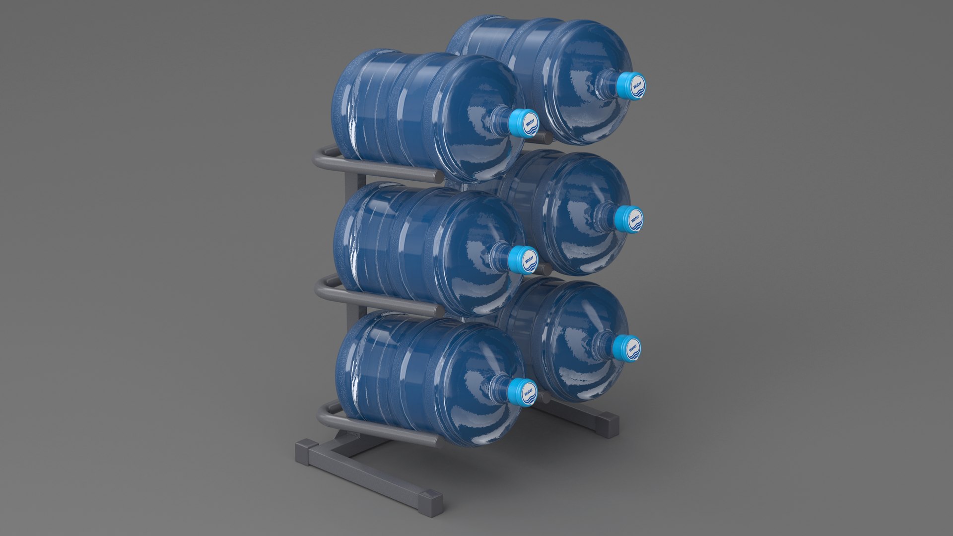 3D Water Cooler Jug Rack for 6 Bottles Gray https://p.turbosquid.com/ts-thumb/sa/qbB0u4/GL/watercoolerjugrackfor6bottlesgrayvray3dmodel005/jpg/1685605787/1920x1080/fit_q87/773415e11c23f7d9c86b8be569c4cecdd2788310/watercoolerjugrackfor6bottlesgrayvray3dmodel005.jpg