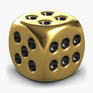 3D dice gold 2