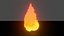 cartoon Fire angry emoji 3d model for blender