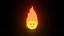 cartoon Fire angry emoji 3d model for blender