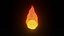 cartoon Fire angry emoji 3d model for blender