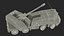 Wheeled Armored Howitzer in Desert Camouflage Rigged