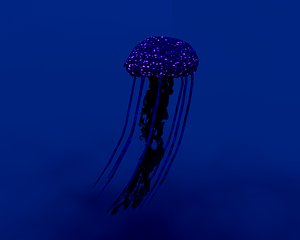 3D rigged jellyfish