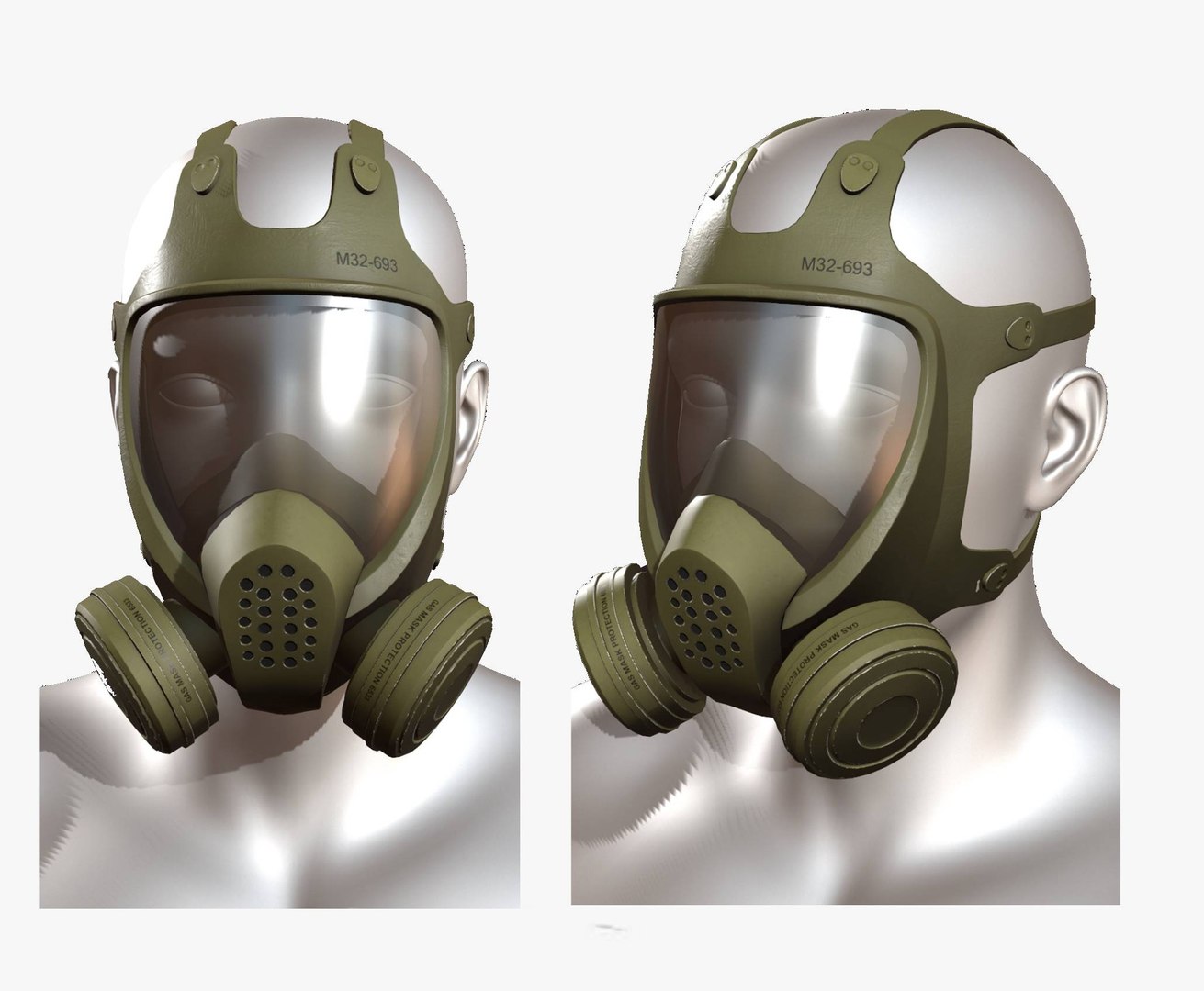 3D gas mask - TurboSquid 1547525