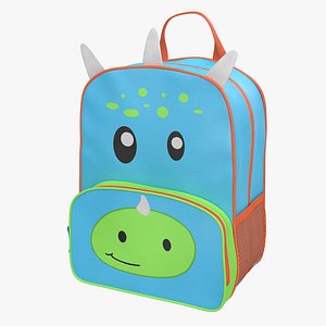 3d kid backpack dino modeled model